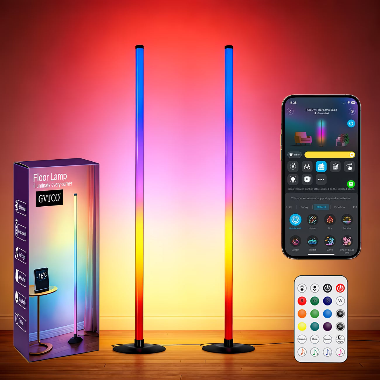 RGB LED nurgapõrandalamp