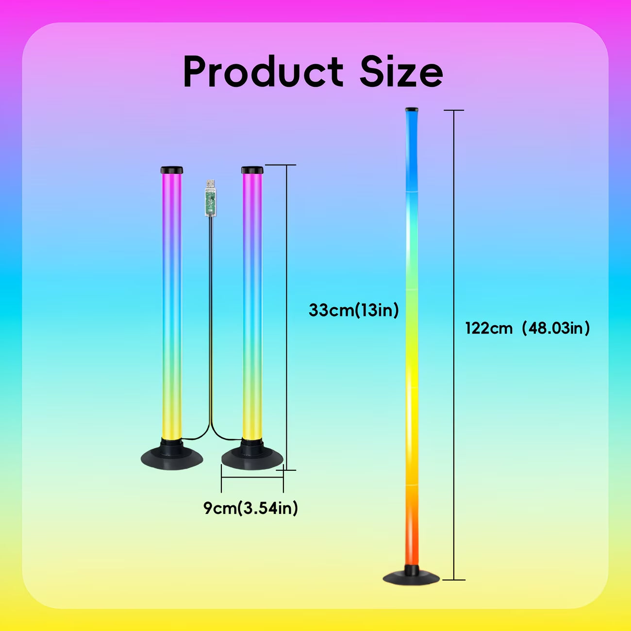 RGB LED nurgapõrandalamp